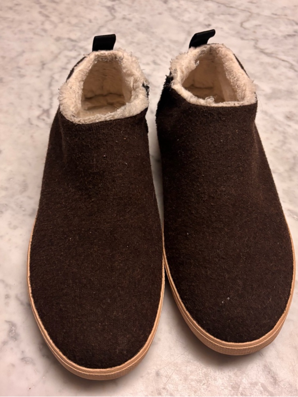 Xtra tuf Men's Brown Fleece-Lined Slip-On Shoes